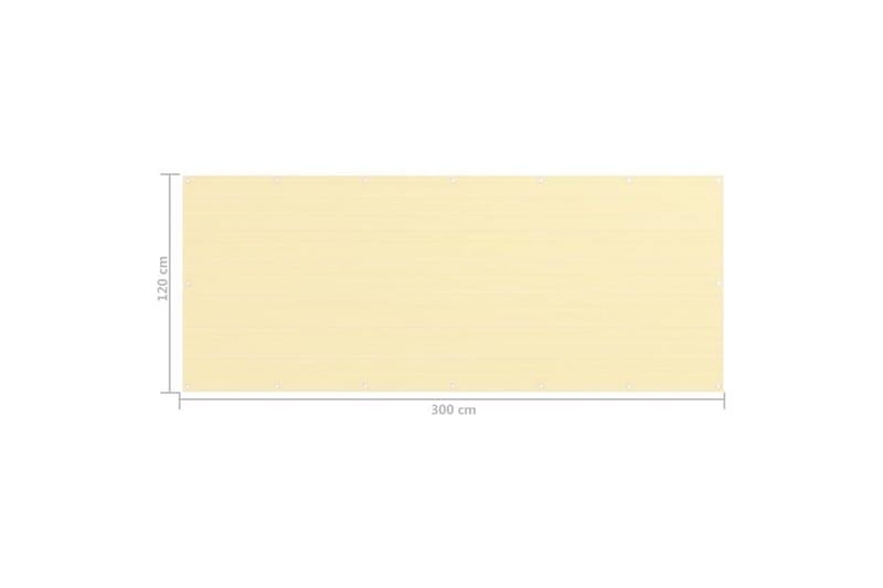 altanafskærmning 120x300 cm HDPE beige - Beige - Altanafskærmning
