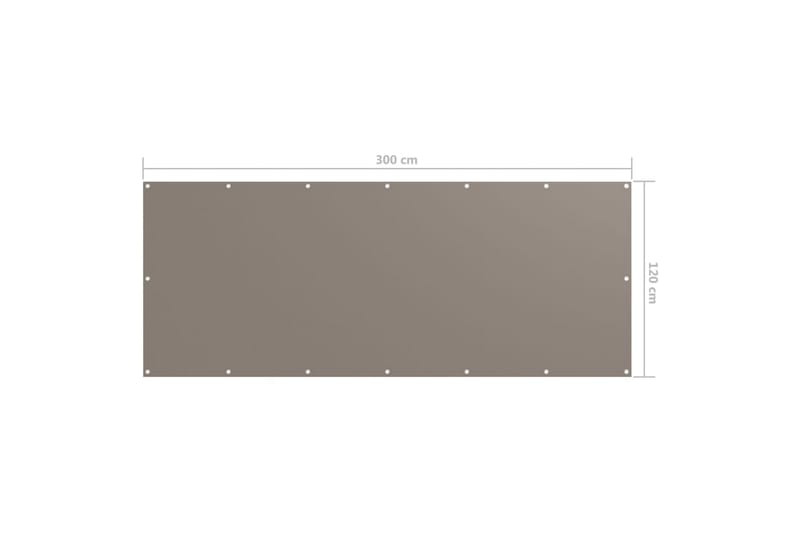 altanafskærmning 120x300 cm oxfordstof gråbrun - Gråbrun - Havemøbler - Balkon - Sikkerhed & læhegn balkon - Altanafskærmning
