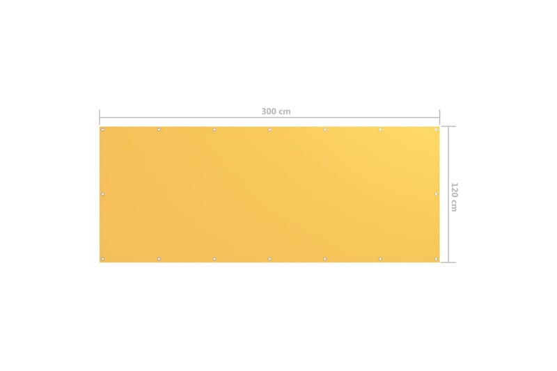altanafskærmning 120x300 cm oxfordstof gul - Gul - Altanafskærmning