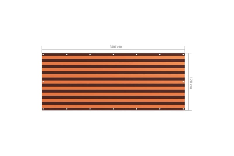 altanafskærmning 120x300 cm oxfordstof orange og brun - Flerfarvet - Altanafskærmning