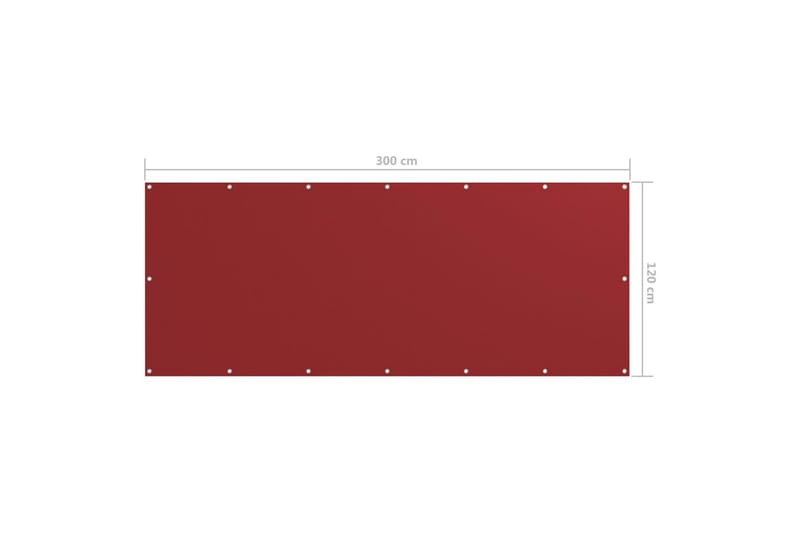altanafskærmning 120x300 cm oxfordstof rød - Rød - Havemøbler - Balkon - Sikkerhed & læhegn balkon - Altanafskærmning