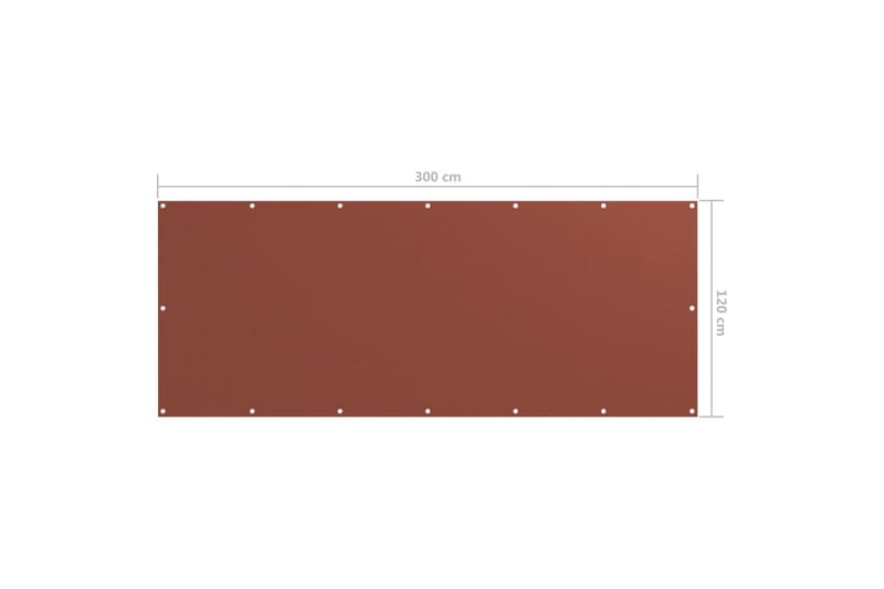 altanafskærmning 120x300 cm oxfordstof terrakotta - Havemøbler - Balkon - Sikkerhed & læhegn balkon - Altanafskærmning