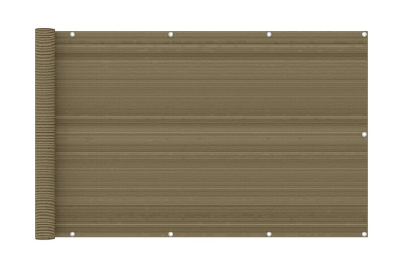 altanafskærmning 120x400 cm HDPE gråbrun - Gråbrun - Altanafskærmning