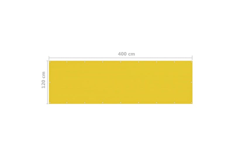 altanafskærmning 120x400 cm HDPE gul - Gul - Havemøbler - Balkon - Sikkerhed & læhegn balkon - Altanafskærmning