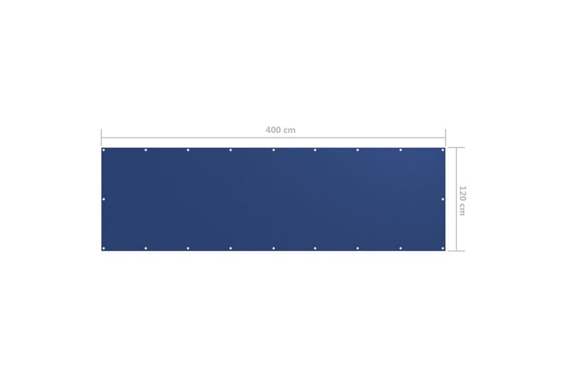 altanafskærmning 120x400 cm oxfordstof blå - Blå - Havemøbler - Balkon - Sikkerhed & læhegn balkon - Altanafskærmning