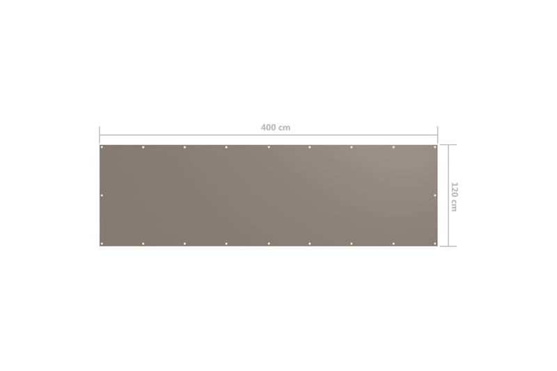 altanafskærmning 120x400 cm oxfordstof gråbrun - Gråbrun - Altanafskærmning