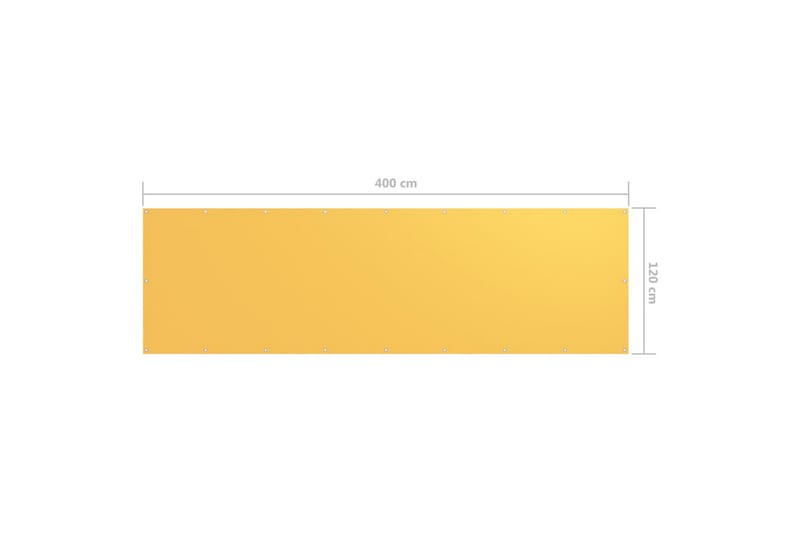 altanafskærmning 120x400 cm oxfordstof gul - Gul - Altanafskærmning