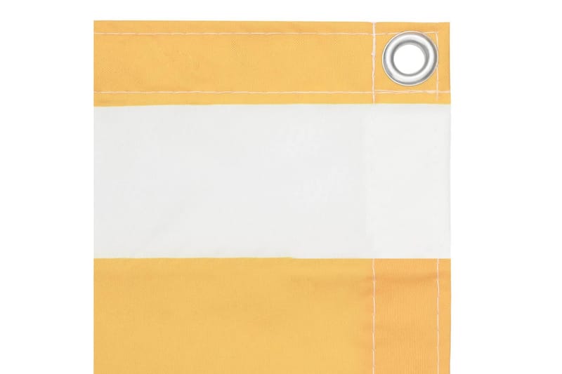 altanafskærmning 120x400 cm oxfordstof hvid og gul - Flerfarvet - Altanafskærmning