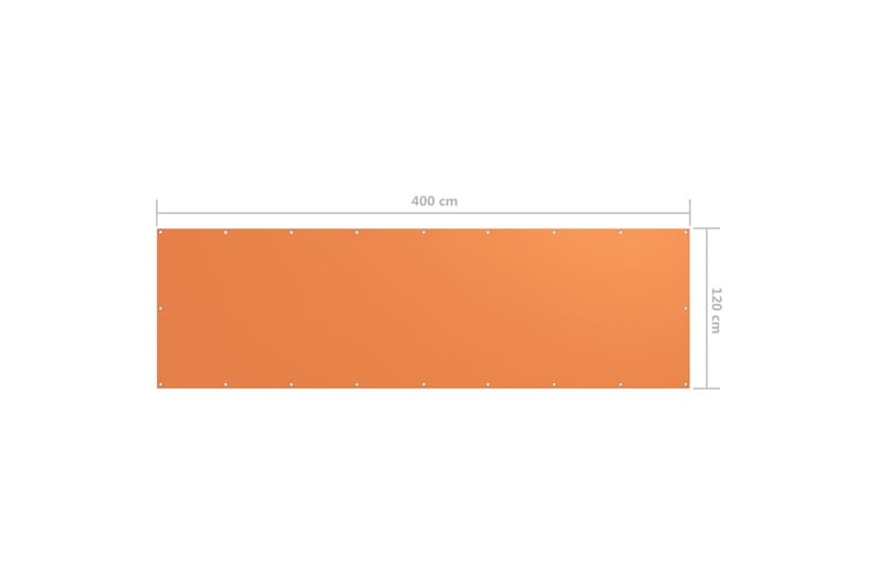altanafskærmning 120x400 cm oxfordstof orange - Orange - Havemøbler - Balkon - Sikkerhed & læhegn balkon - Altanafskærmning