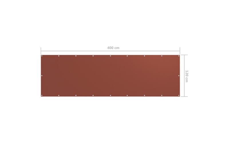 altanafskærmning 120x400 cm oxfordstof terrakotta - Havemøbler - Balkon - Sikkerhed & læhegn balkon - Altanafskærmning