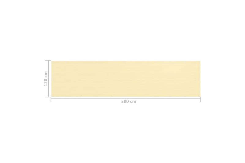 altanafskærmning 120x500 cm HDPE beige - Beige - Havemøbler - Balkon - Sikkerhed & læhegn balkon - Altanafskærmning