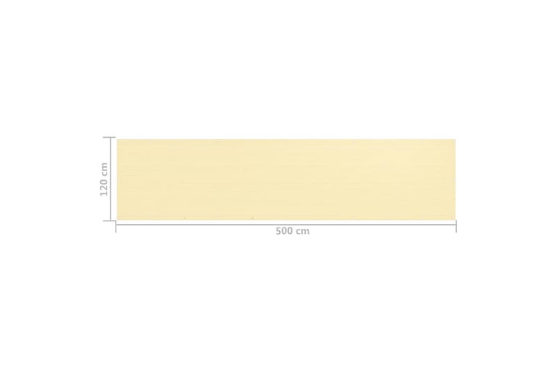 altanafskærmning 120x500 cm HDPE beige - Beige - Altanafskærmning