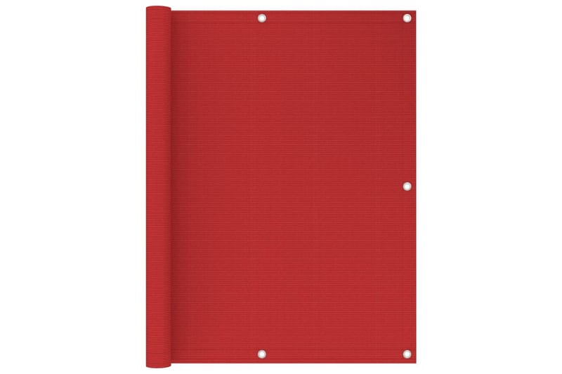 altanafskærmning 120x500 cm HDPE rød - Rød - Altanafskærmning