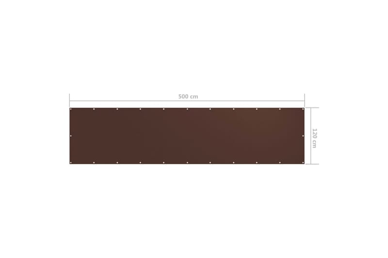altanafskærmning 120x500 cm oxfordstof brun - Brun - Altanafskærmning