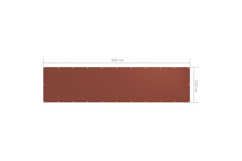 altanafskærmning 120x500 cm oxfordstof terrakotta - Havemøbler - Balkon - Sikkerhed & læhegn balkon - Altanafskærmning