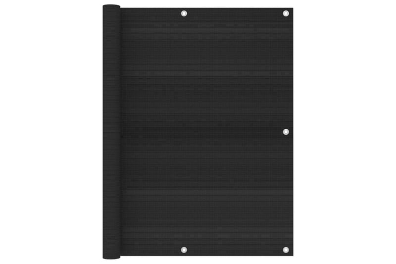 altanafskærmning 120x600 cm HDPE sort - Sort - Altanafskærmning