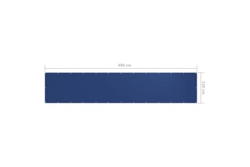 altanafskærmning 120x600 cm oxfordstof blå - Blå - Havemøbler - Balkon - Sikkerhed & læhegn balkon - Altanafskærmning