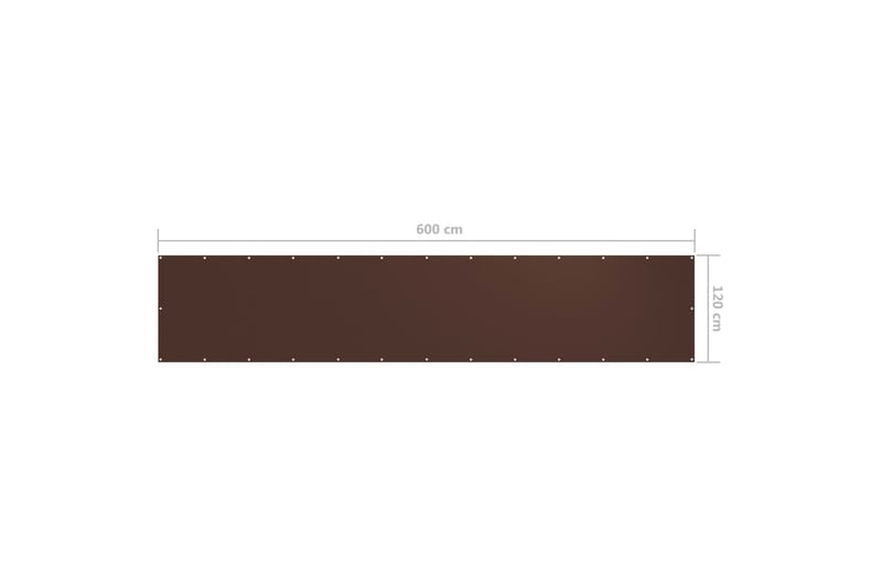 altanafskærmning 120x600 cm oxfordstof brun - Brun - Havemøbler - Balkon - Sikkerhed & læhegn balkon - Altanafskærmning