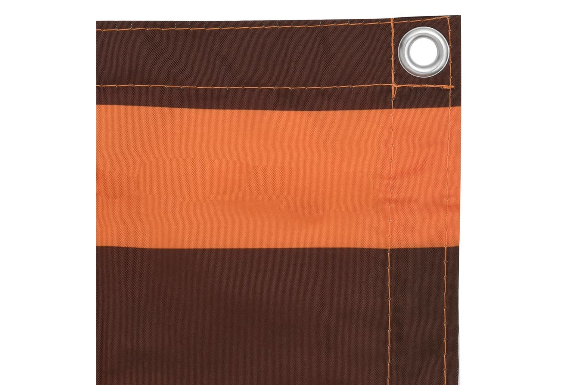 altanafskærmning 120x600 cm oxfordstof orange og brun - Flerfarvet - Havemøbler - Balkon - Sikkerhed & læhegn balkon - Altanafskærmning