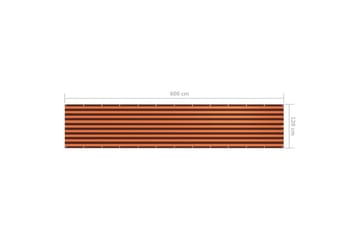altanafskærmning 120x600 cm oxfordstof orange og brun - Flerfarvet - Havemøbler - Balkon - Sikkerhed & læhegn balkon - Altanafskærmning