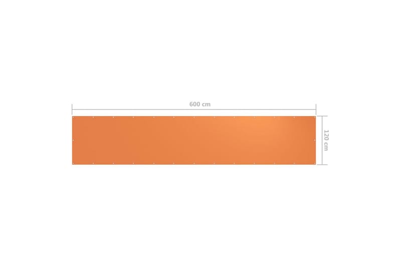 altanafskærmning 120x600 cm oxfordstof orange - Orange - Altanafskærmning