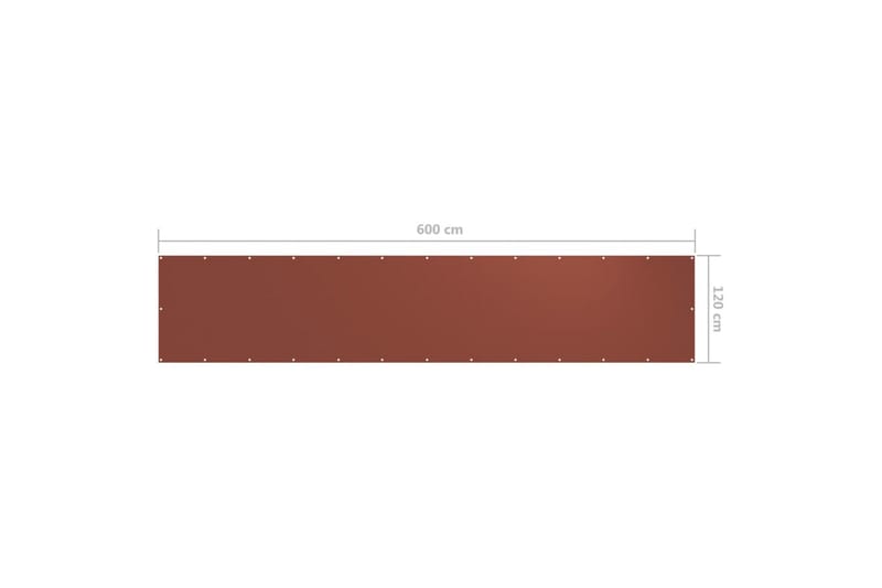 altanafskærmning 120x600 cm oxfordstof terrakotta - Havemøbler - Balkon - Sikkerhed & læhegn balkon - Altanafskærmning