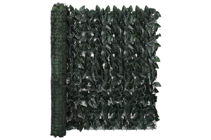altanafskærmning 300x100 cm mørkegrønne blade - Grøn - Altanafskærmning