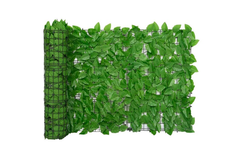 altanafskærmning 300x75 cm gr�ønne blade - Grøn - Altanafskærmning