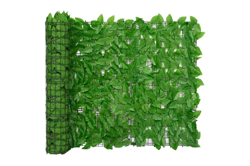 altanafskærmning 400x100 cm grønne blade - Grøn - Altanafskærmning