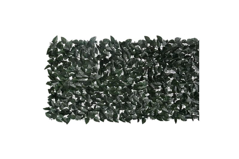 altanafskærmning 400x75 cm mørkegrønne blade - Grøn - Altanafskærmning