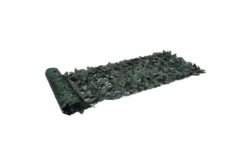 altanafskærmning 600x75 cm mørkegrønne blade - Grøn - Havemøbler - Balkon - Sikkerhed & læhegn balkon - Altanafskærmning
