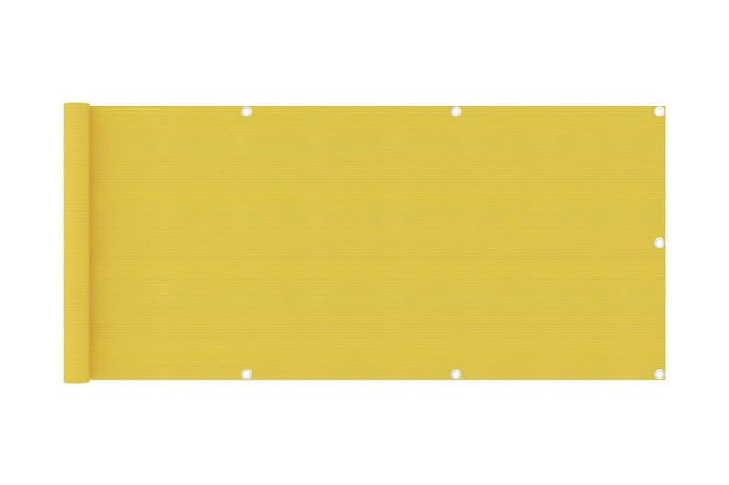 altanafskærmning 75x300 cm HDPE gul - Gul - Altanafskærmning