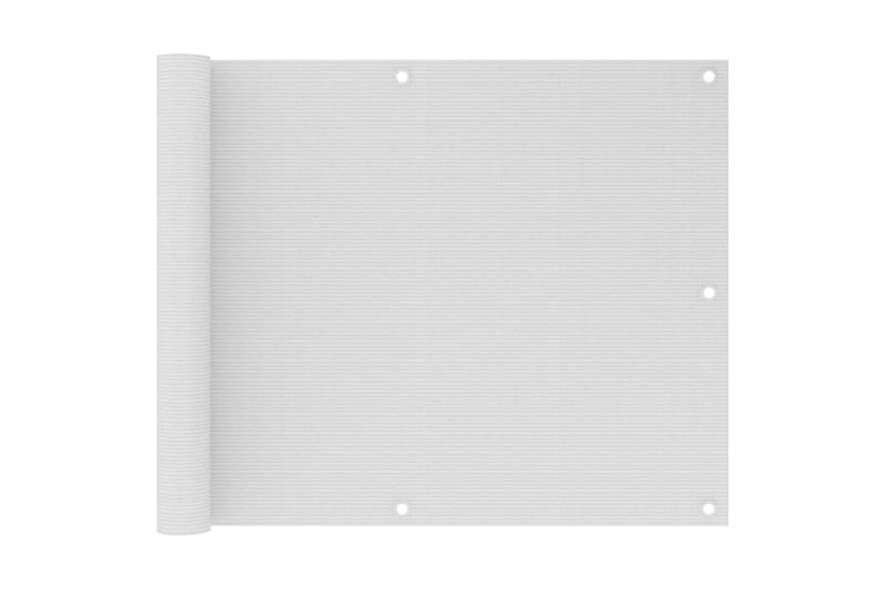 altanafskærmning 75x300 cm HDPE hvid - Hvid - Altanafskærmning
