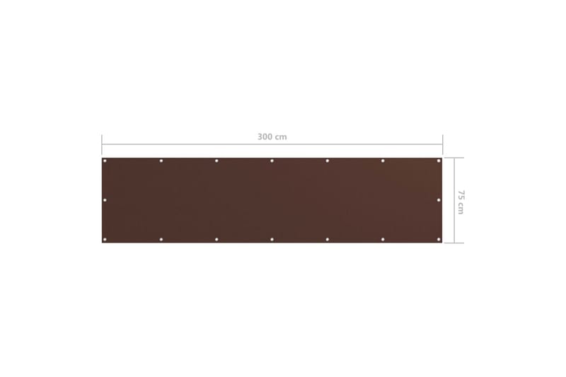 altanafskærmning 75x300 cm oxfordstof brun - Brun - Havemøbler - Balkon - Sikkerhed & læhegn balkon - Altanafskærmning