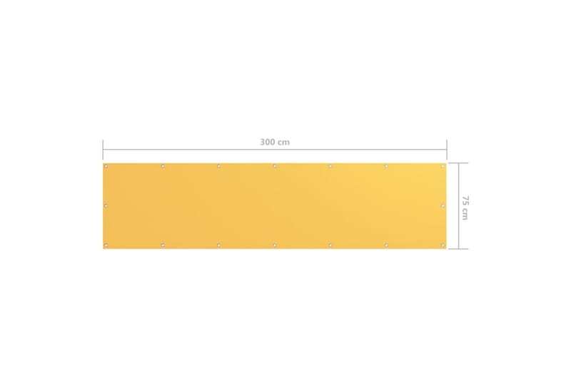 altanafskærmning 75x300 cm oxfordstof gul - Gul - Altanafskærmning
