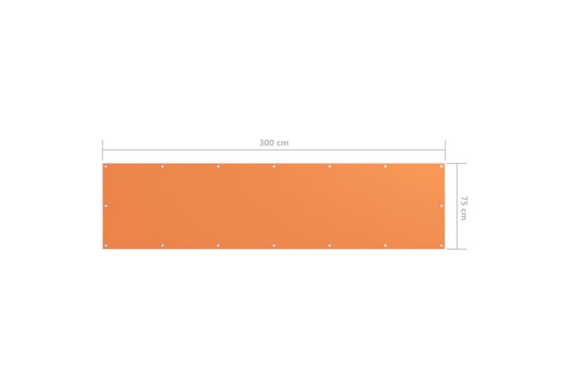 altanafskærmning 75x300 cm oxfordstof orange - Orange - Havemøbler - Balkon - Sikkerhed & læhegn balkon - Altanafskærmning
