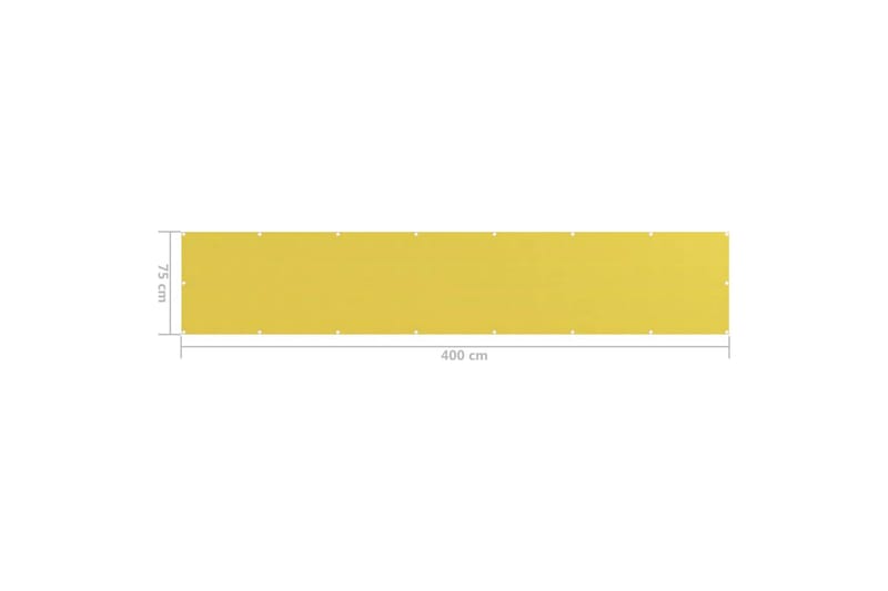 altanafskærmning 75x400 cm HDPE gul - Gul - Altanafskærmning