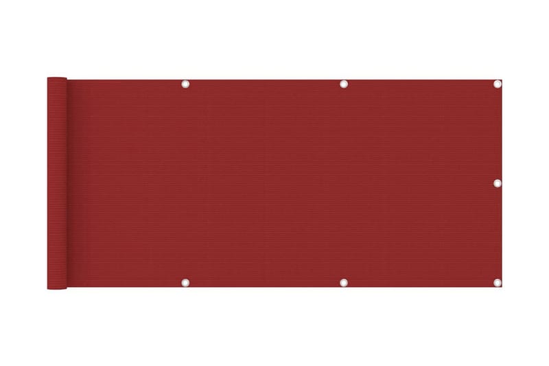 altanafskærmning 75x400 cm HDPE rød - Rød - Altanafskærmning