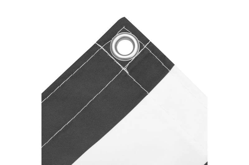altanafskærmning 75x400 cm oxfordstof antracitgrå og hvid - Flerfarvet - Altanafskærmning
