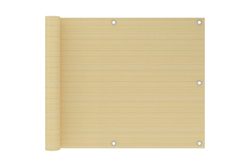 altanafskærmning 75x500 cm HDPE beige - Beige - Havemøbler - Balkon - Sikkerhed & læhegn balkon - Altanafskærmning