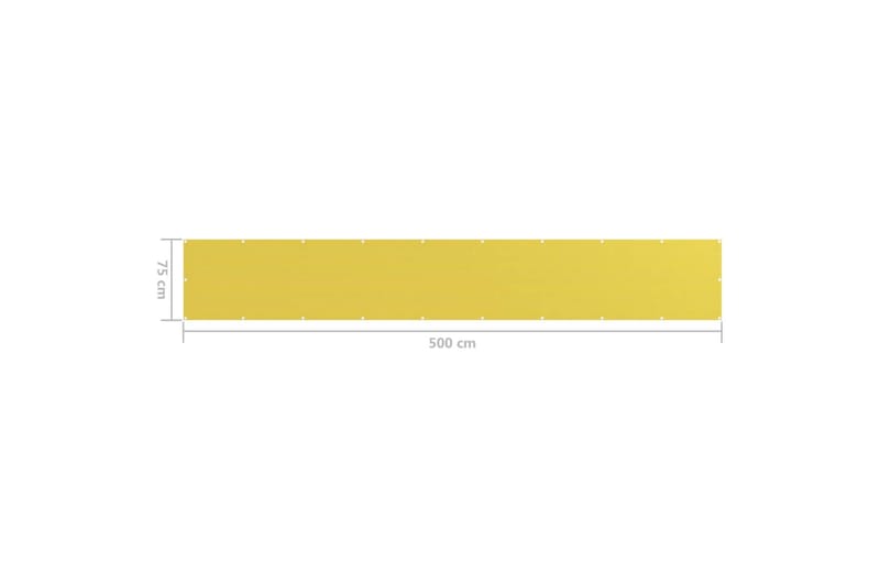 altanafskærmning 75x500 cm HDPE gul - Gul - Altanafskærmning