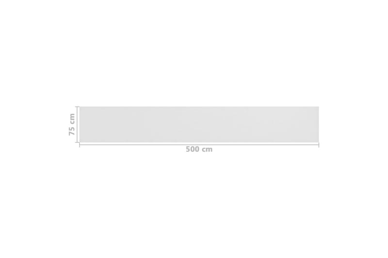 altanafskærmning 75x500 cm HDPE hvid - Hvid - Havemøbler - Balkon - Sikkerhed & læhegn balkon - Altanafskærmning