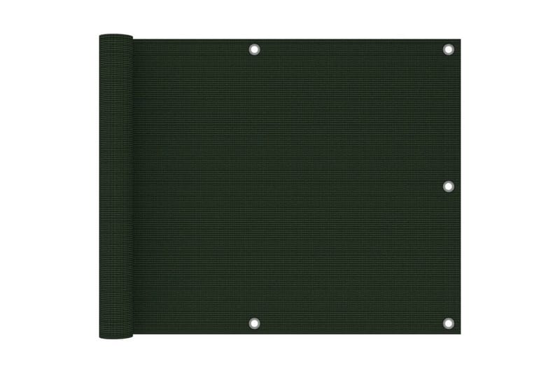 altanafskærmning 75x500 cm HDPE mørkegrøn - Grøn - Altanafskærmning