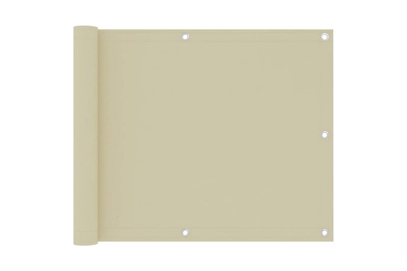 altanafskærmning 75x500 cm oxfordstof cremefarvet - Creme - Havemøbler - Balkon - Sikkerhed & læhegn balkon - Altanafskærmning