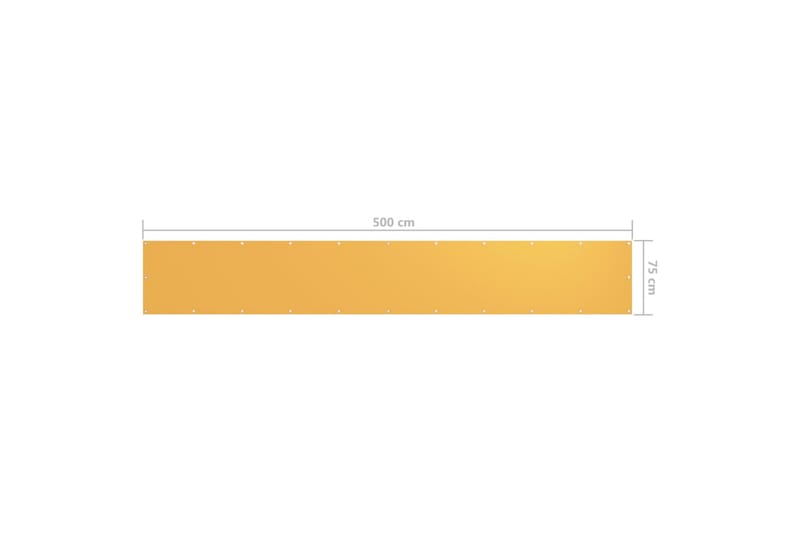 altanafskærmning 75x500 cm oxfordstof gul - Gul - Altanafskærmning