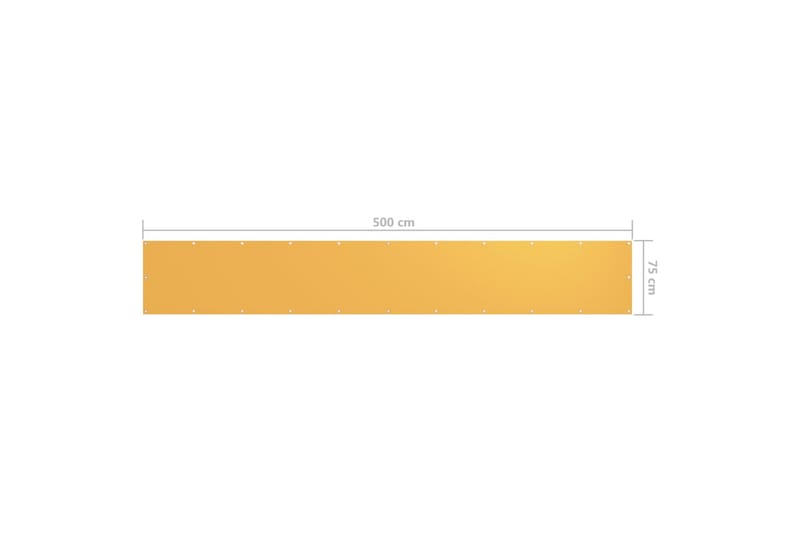 altanafskærmning 75x500 cm oxfordstof gul - Gul - Havemøbler - Balkon - Sikkerhed & læhegn balkon - Altanafskærmning