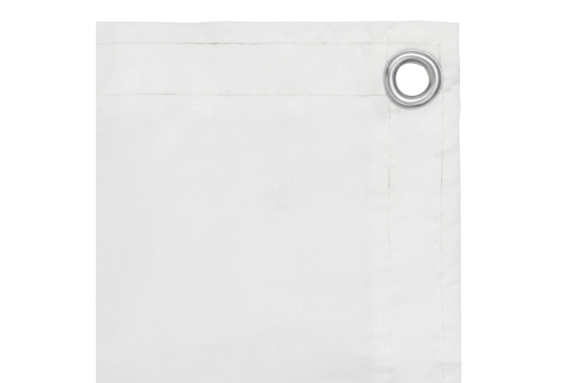 altanafskærmning 75x500 cm oxfordstof hvid - Hvid - Havemøbler - Balkon - Sikkerhed & læhegn balkon - Altanafskærmning
