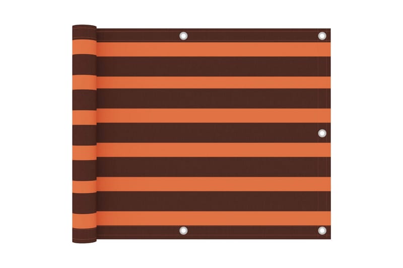 altanafskærmning 75x500 cm oxfordstof orange og brun - Flerfarvet - Havemøbler - Balkon - Sikkerhed & læhegn balkon - Altanafskærmning