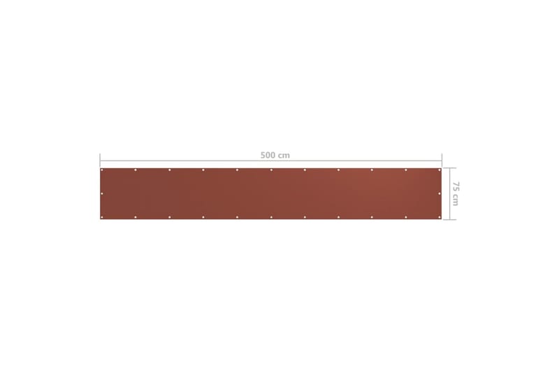 altanafskærmning 75x500 cm oxfordstof terrakotta - Havemøbler - Balkon - Sikkerhed & læhegn balkon - Altanafskærmning