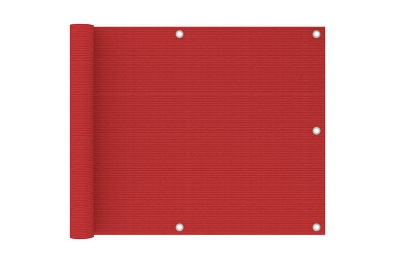 altanafskærmning 75x600 cm HDPE rød - Rød - Altanafskærmning